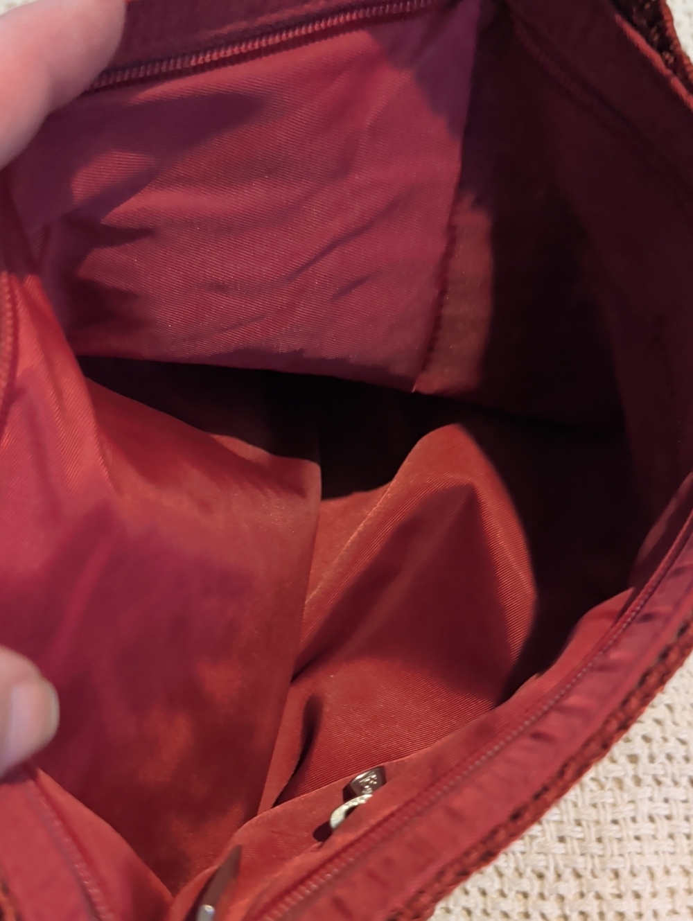 The Sak Burgundy Crochet Shoulder Bag - Picture 16 of 16